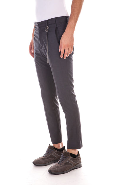 Pantaloni Daniele Alessandrini Zip Nero - mem39