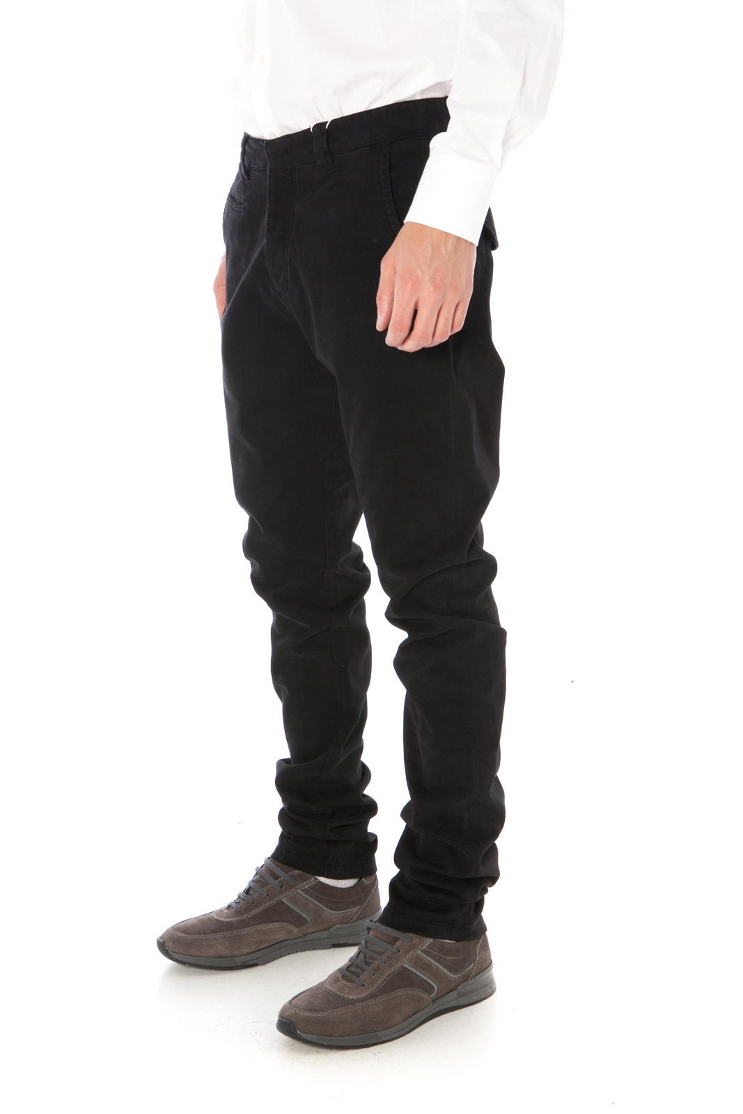 Pantaloni Armani Jeans AJ 50 Nero con Chiusura a Bottoni - mem39