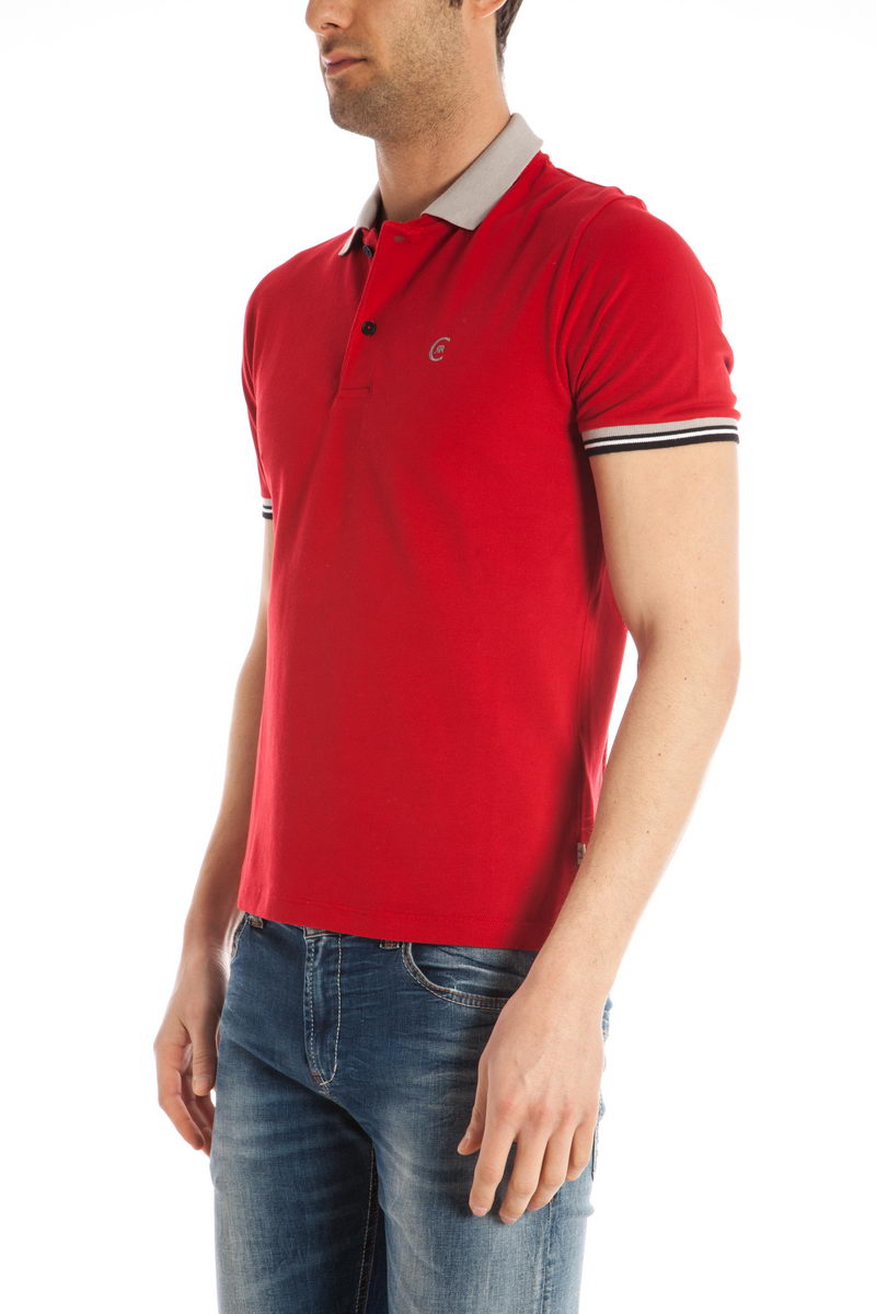 Polo CERRUTI Rosso con Colletto Staccabile - mem39