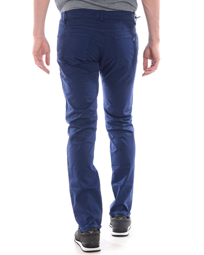 Pantaloni Blu Cotone Daniele Alessandrini - mem39