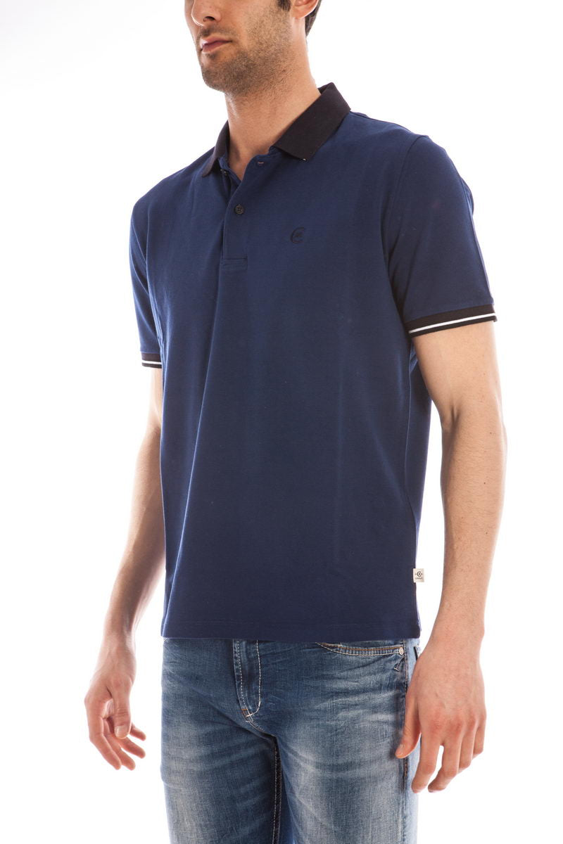 Polo CERRUTI Blu Scuro con Colletto Staccabile - mem39