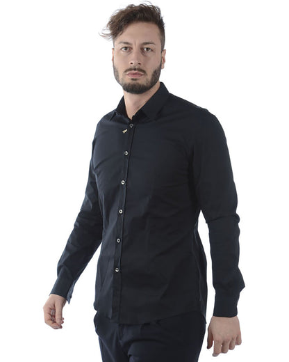 Camicia Daniele Alessandrini - Bianco Cotone ed Elastan - mem39