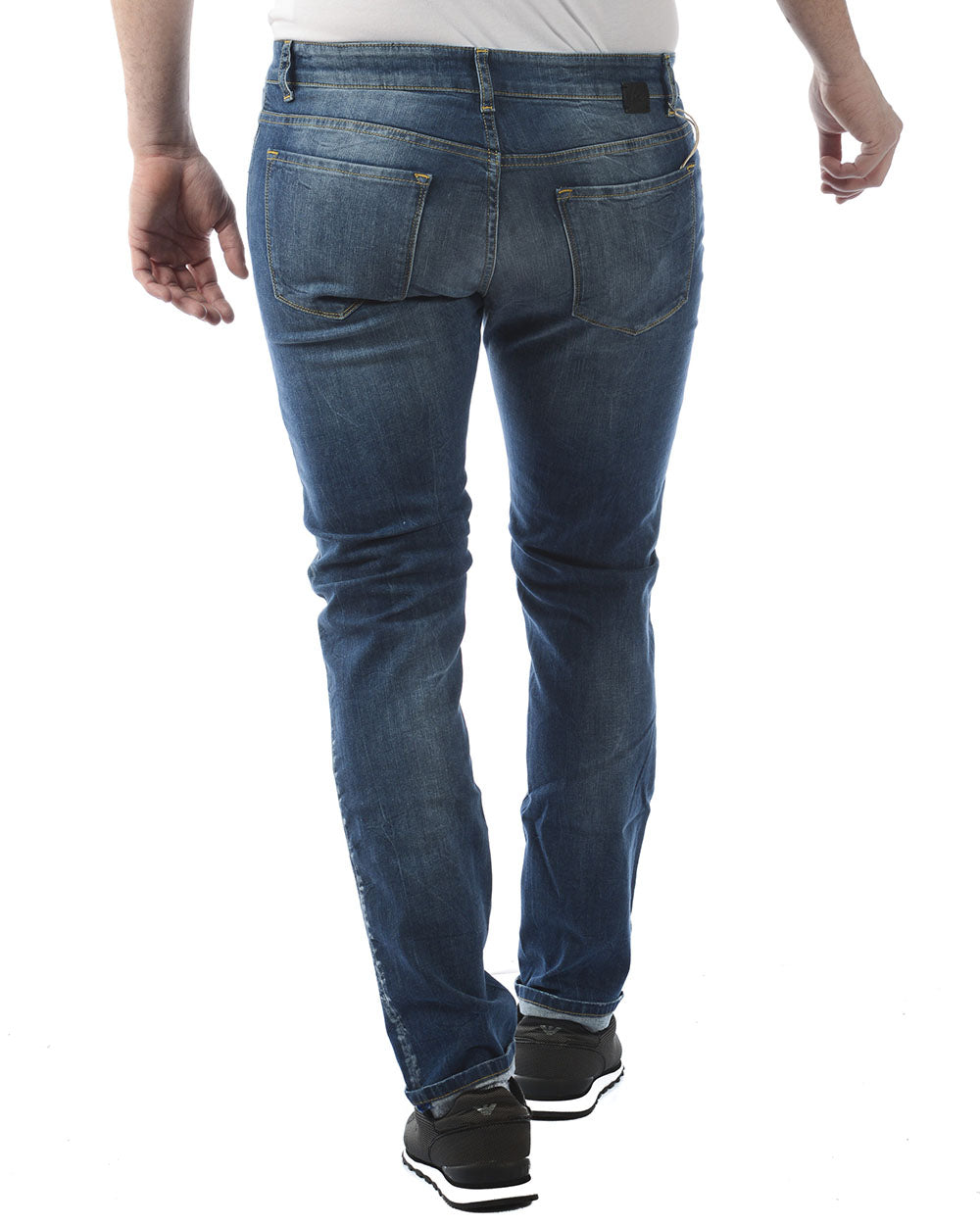 Jeans Daniele Alessandrini Classico con Chiusura a Bottoni - mem39