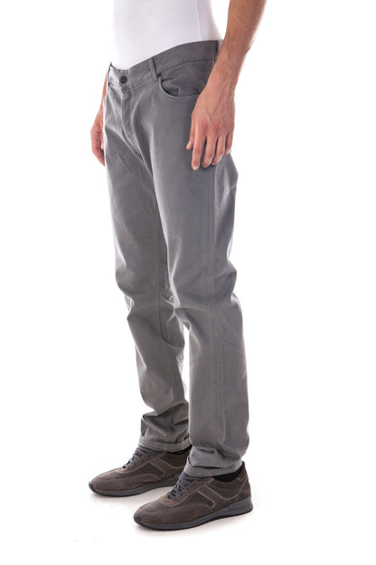 Pantaloni Daniele Alessandrini Grigio Cotone Elastan - mem39