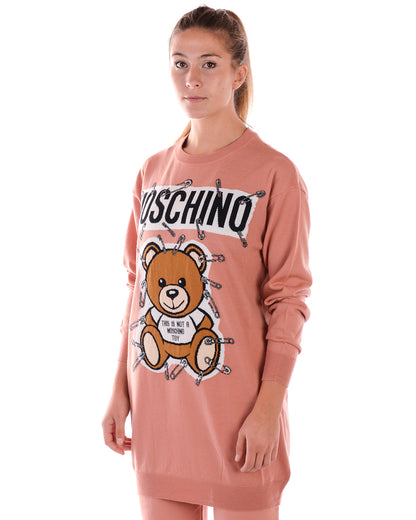 Abito Moschino Lana Vergine Rosa XS - mem39