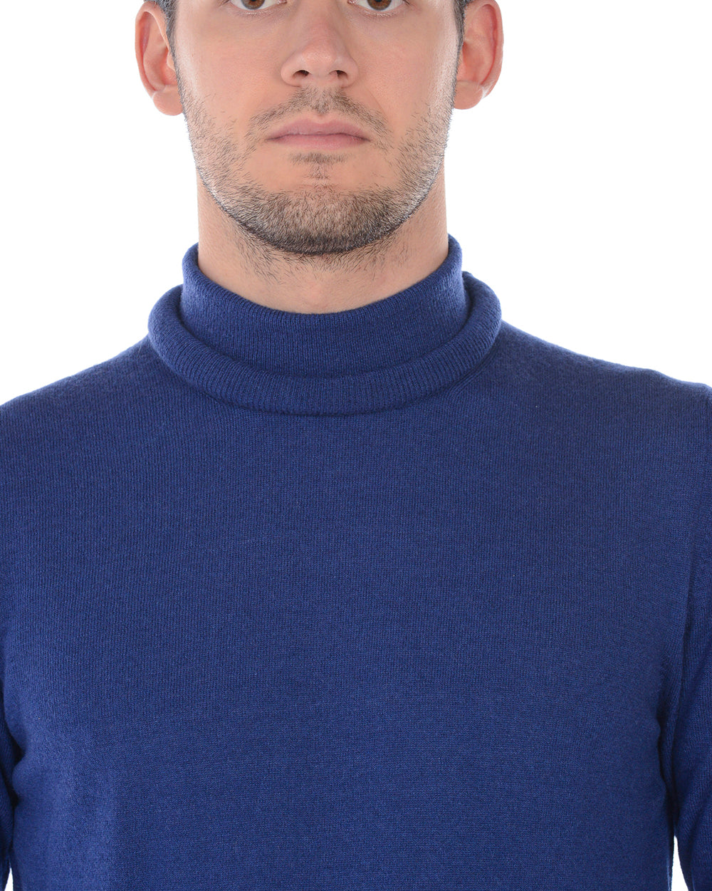 Elegante Maglia Daniele Alessandrini Blu M in Lana e Cashmere - mem39