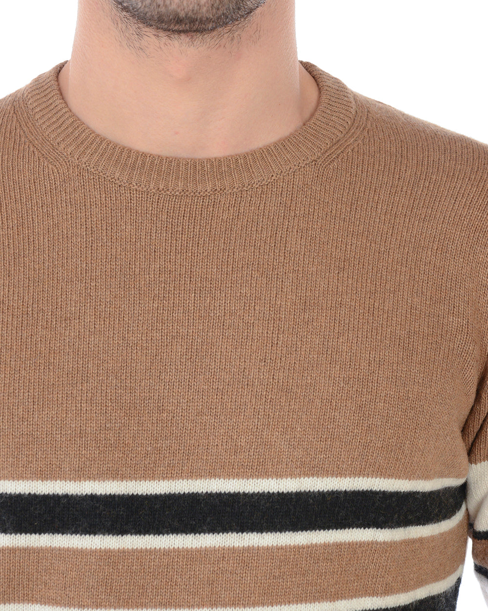 Maglia Beige in Acrilica, Lana e Alpaca da Daniele Alessandrini - mem39