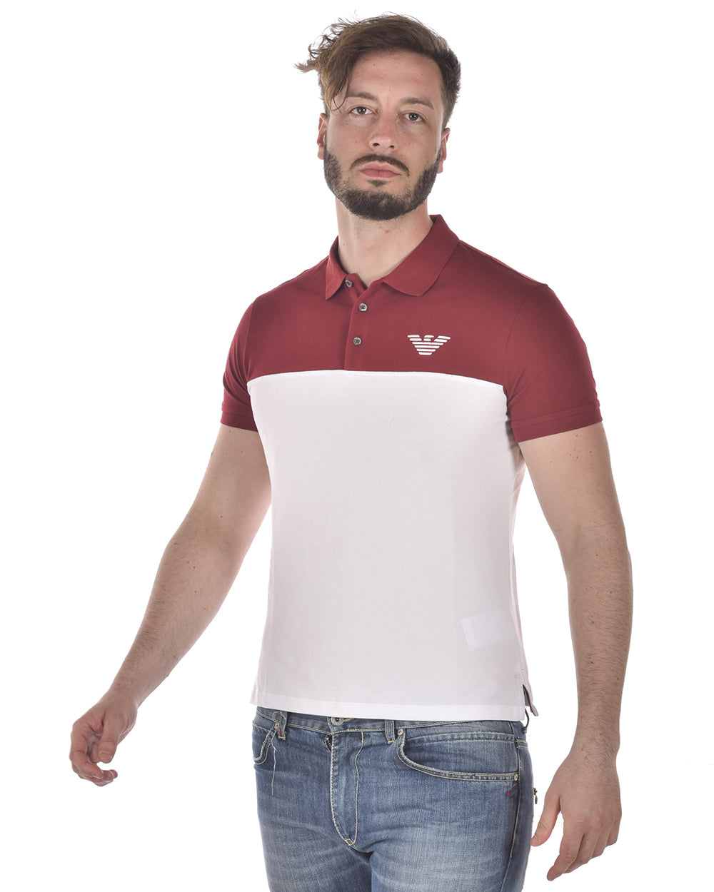 Polo Emporio Armani Rosso Bianco - mem39