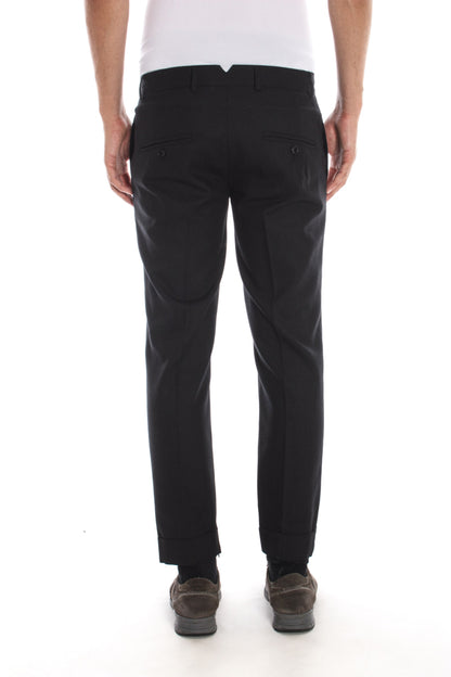 Pantaloni Nero Daniele Alessandrini - Eleganza Moderna - mem39