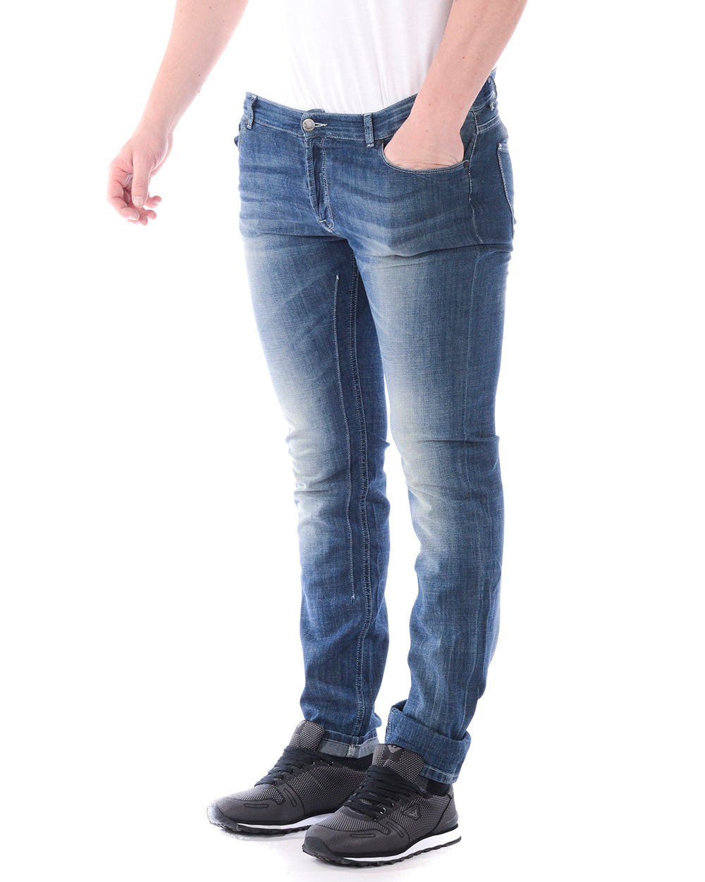 Jeans Blu Denim Daniele Alessandrini - Taglia M - mem39