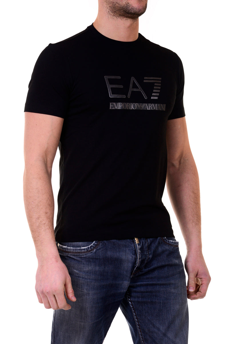 T-shirt Emporio Armani EA7 Blu in cotone/elastan - mem39