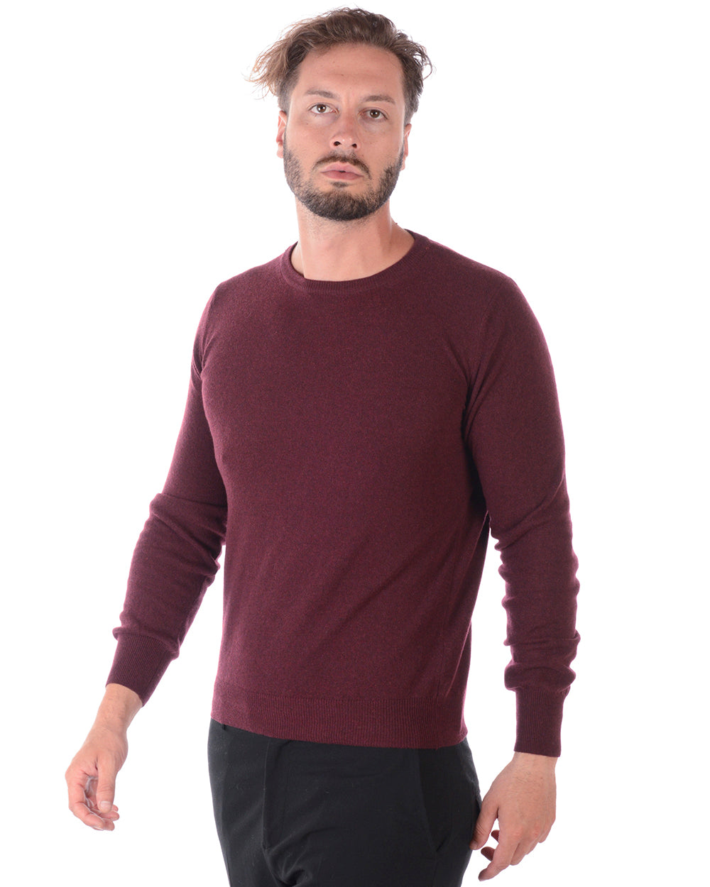 Maglia Bordeaux Lana e Cashmere by Daniele Alessandrini - mem39