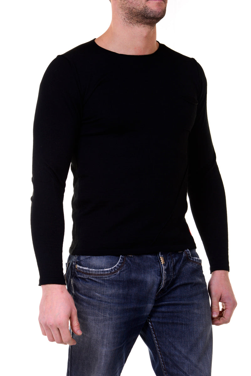 Maglione Nero a Collo Rotondo I'M C Couture - mem39