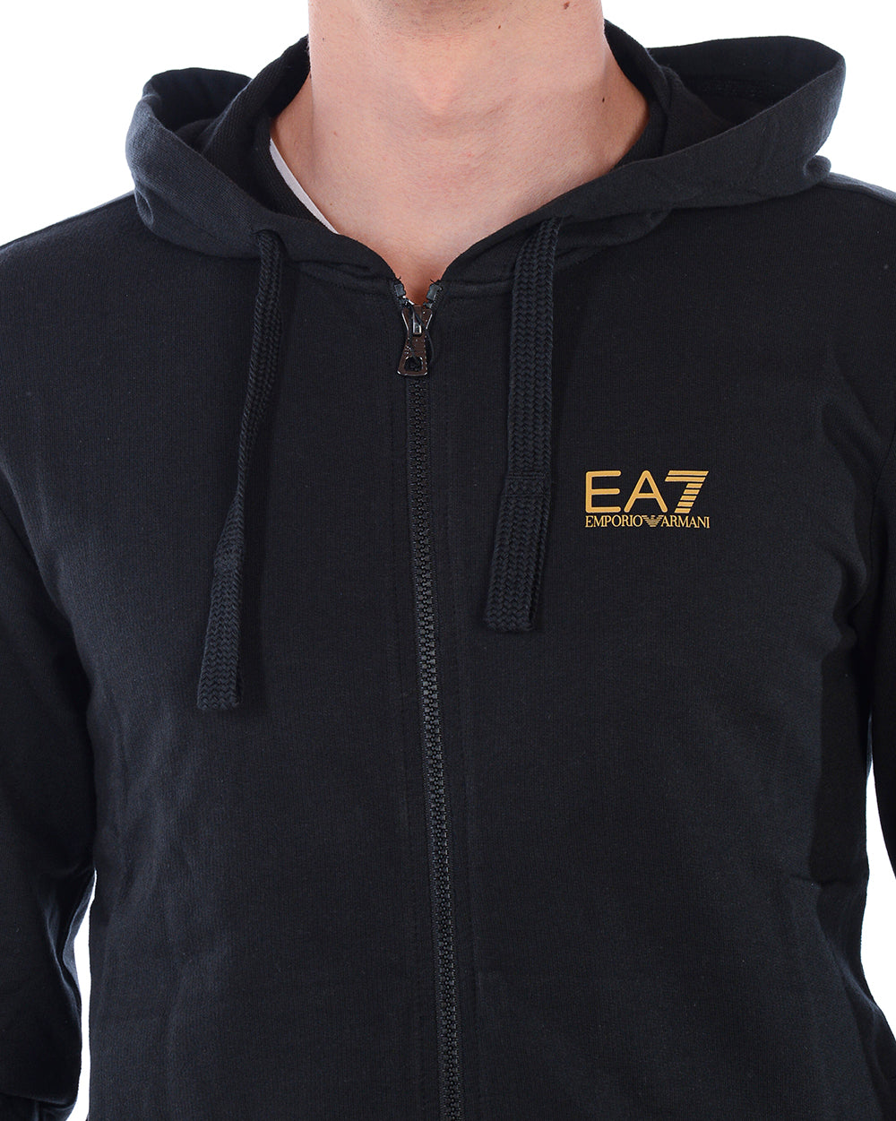 Felpa EA7 Armani Zip e Cappuccio Garzato - mem39