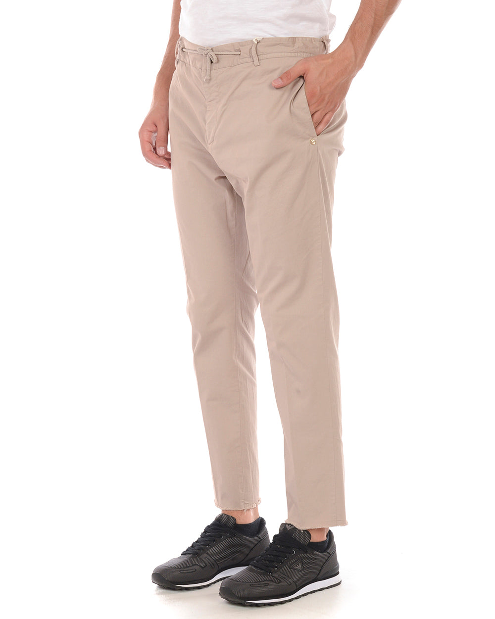 Pantaloni Beige Taglia 46 - Daniele Alessandrini - mem39