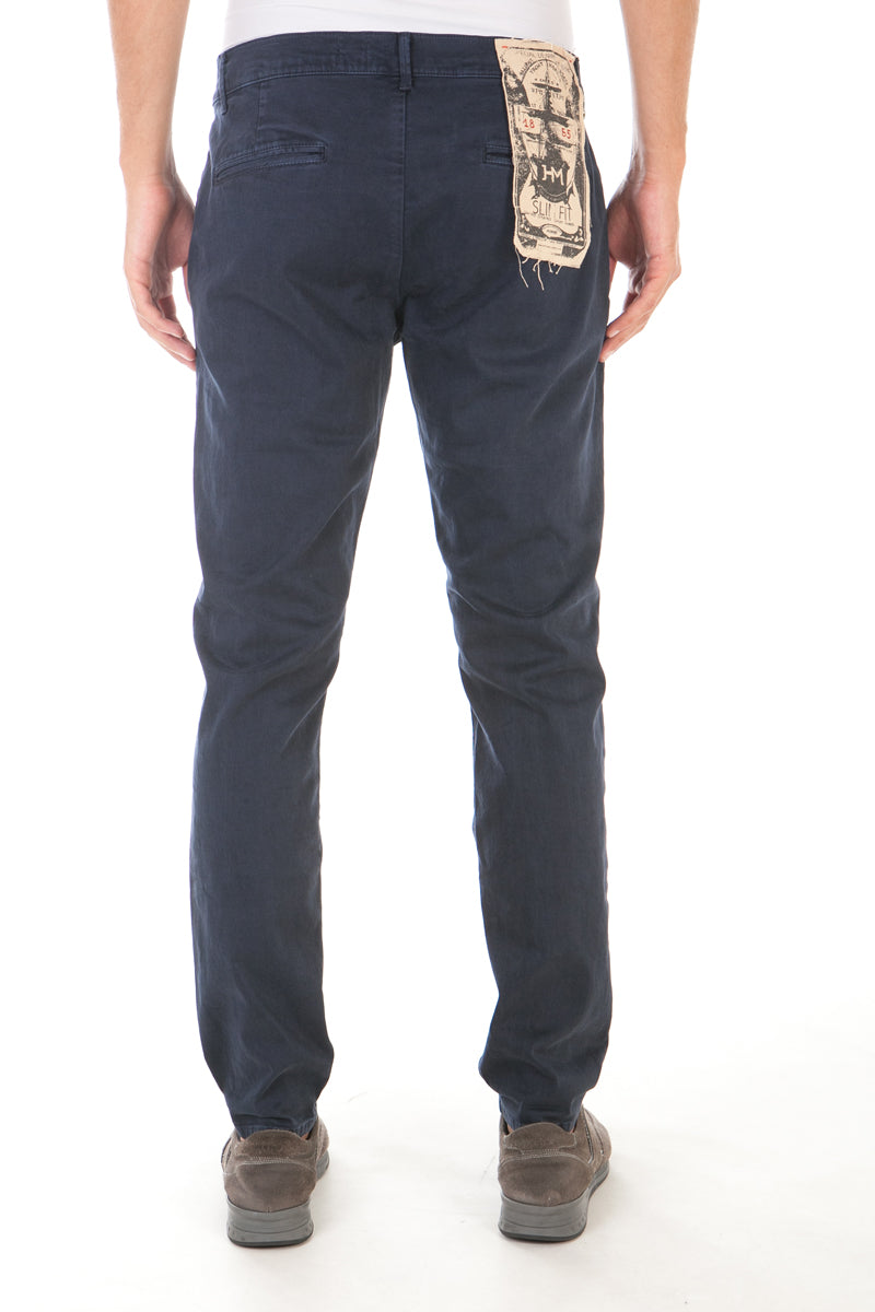 Pantaloni Daniele Alessandrini Blu M - mem39