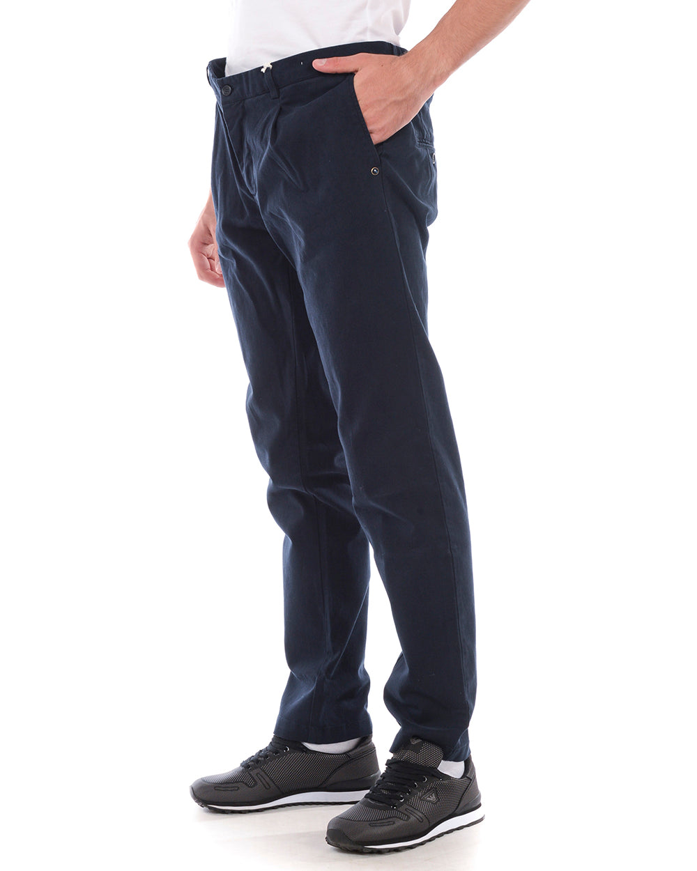 Pantaloni Daniele Alessandrini Blu Navy M - mem39