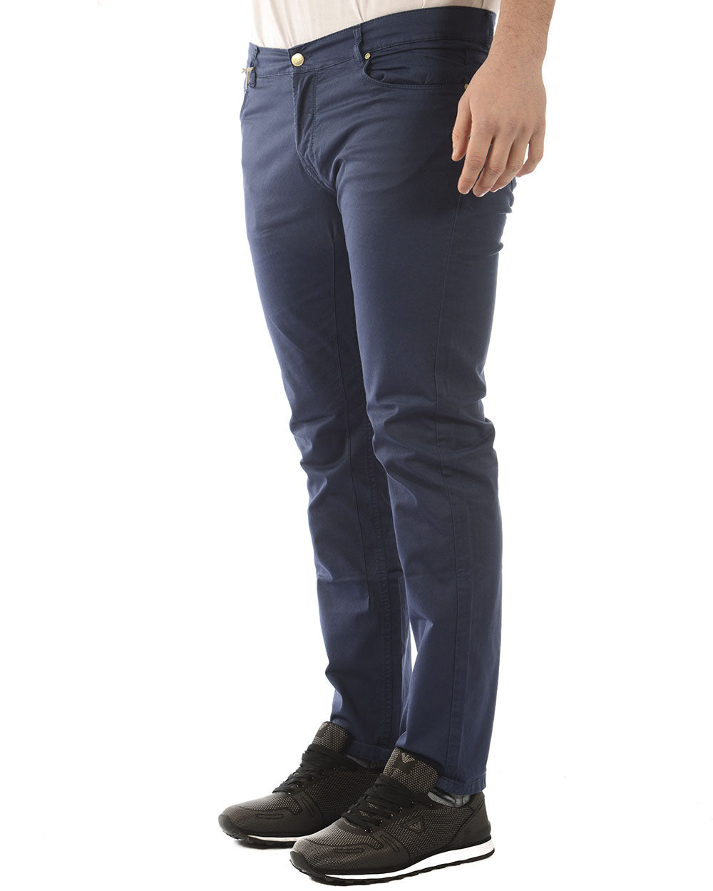 Pantaloni Daniele Alessandrini Blu Taglia M - mem39