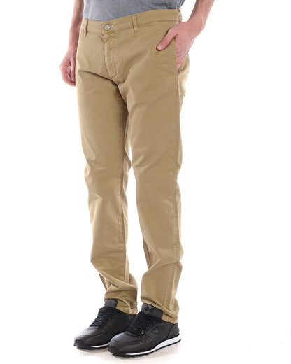 Pantaloni Daniele Alessandrini Beige Cotone ed Elastan - mem39