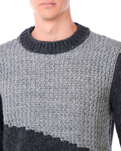 Maglione Grigio Lana Alpaca Daniele Alessandrini - mem39