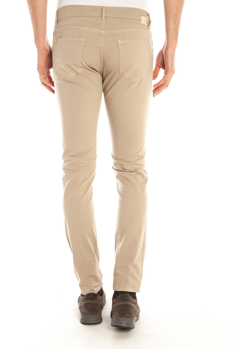 Pantaloni Daniele Alessandrini Skinny Fit Beige - mem39