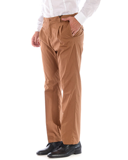 Pantaloni Marrone in Cotone Daniele Alessandrini - mem39