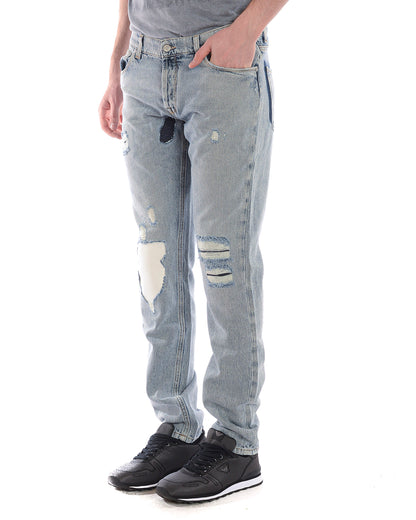 Jeans Regular Fit in Denim Cotone Daniele Alessandrini - mem39