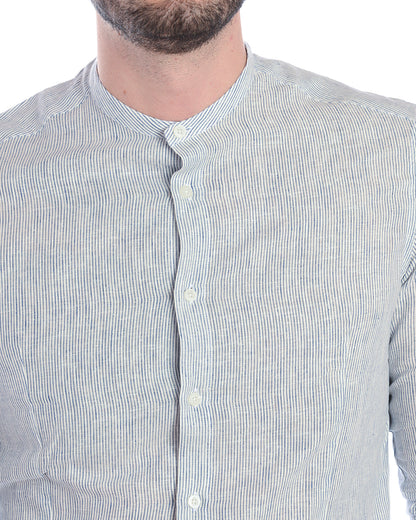 Camicia Daniele Alessandrini Bianco e Blu - mem39