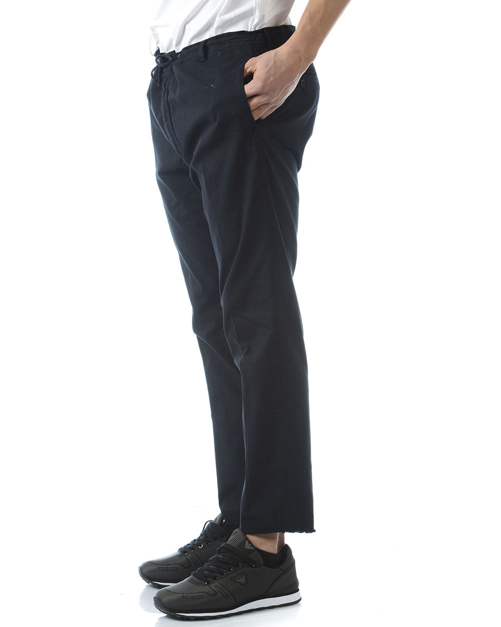 Pantaloni Blu Scuro Eleganti Daniele Alessandrini - mem39