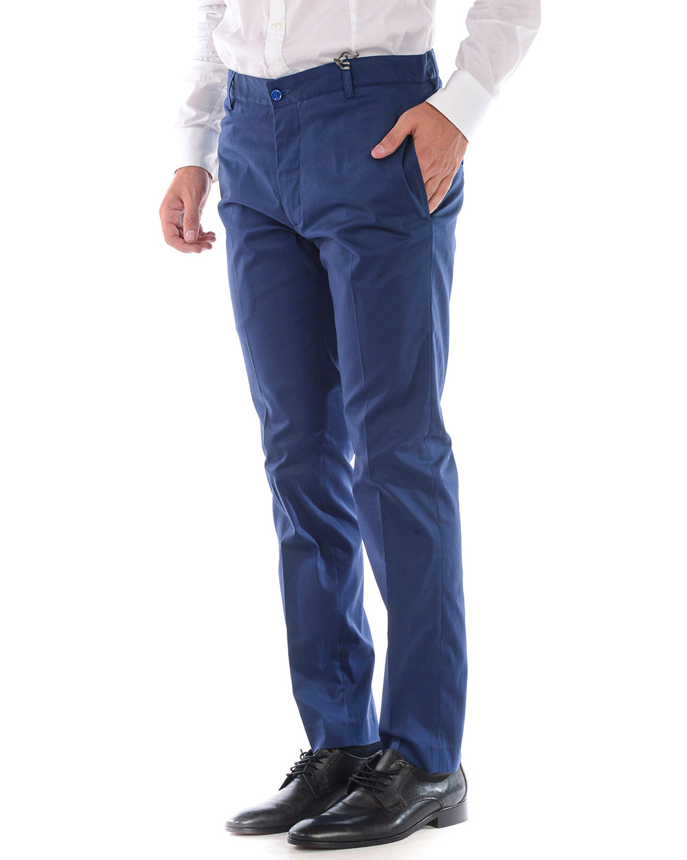 Pantaloni Daniele Alessandrini Blu Chiaro 48 - mem39