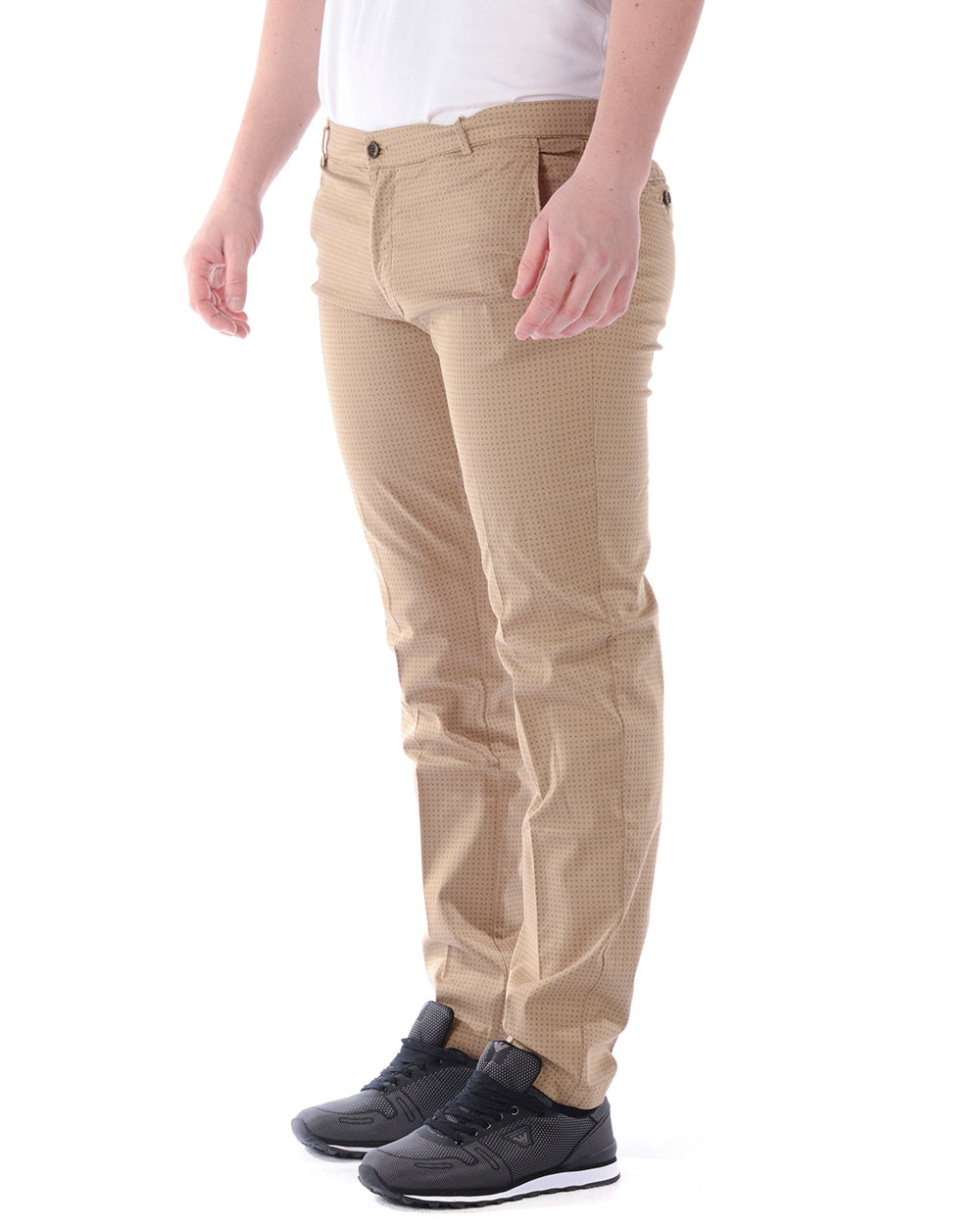 Pantaloni Daniele Alessandrini Beige Elasticizzati - mem39