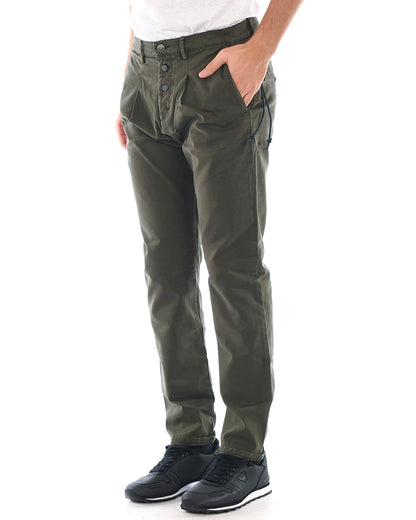 Pantaloni Daniele Alessandrini Verde Eleganza - mem39