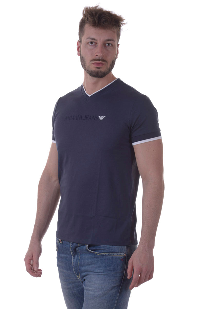 T-shirt Armani Jeans Blu Scuro - mem39