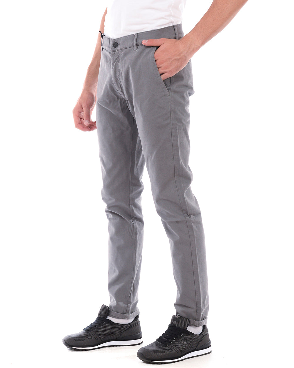 Pantaloni Daniele Alessandrini Grigio Scuro Eleganza Intramontabile - mem39