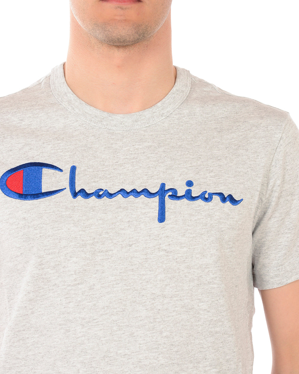 Maglietta Blu Champion - Logo Ricamato - mem39