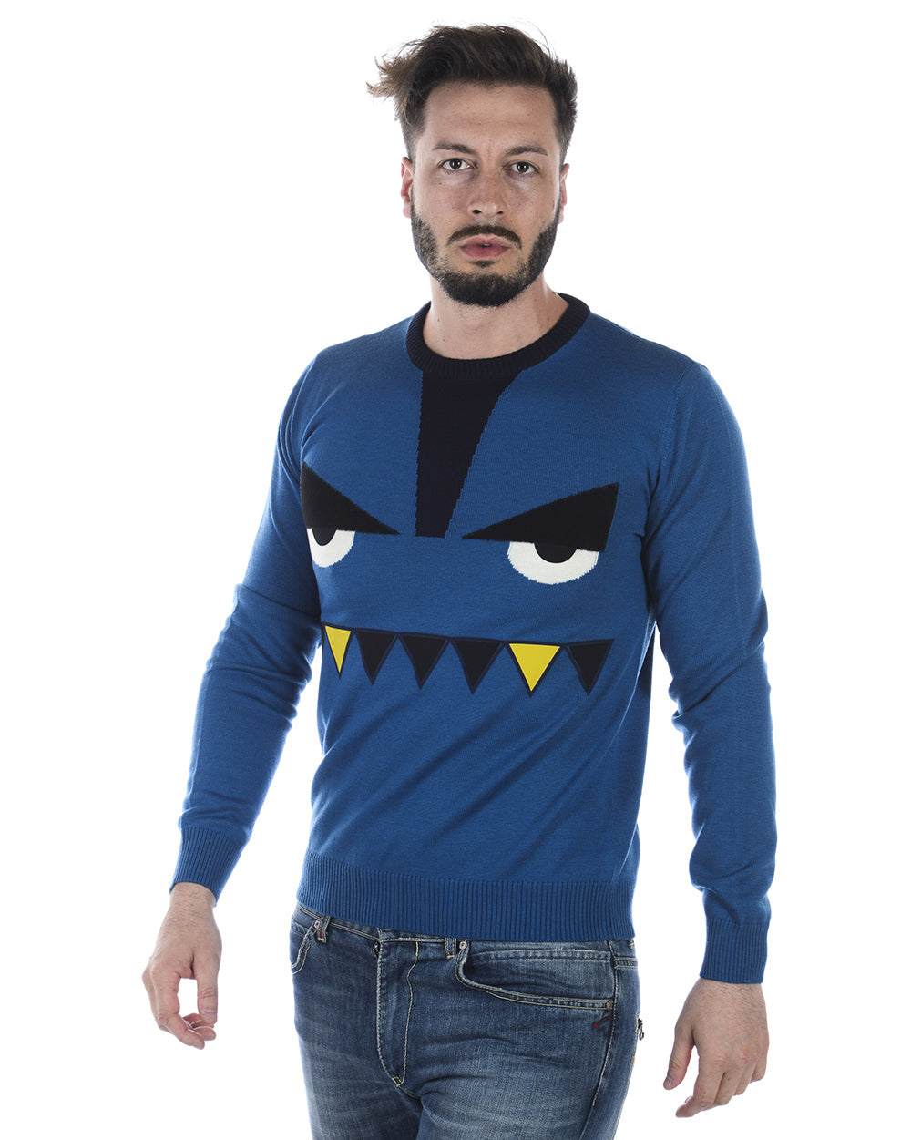 Maglione Azzurro Lana Fendi 48 - mem39