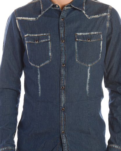 Camicia Denim Cotone Daniele Alessandrini - mem39