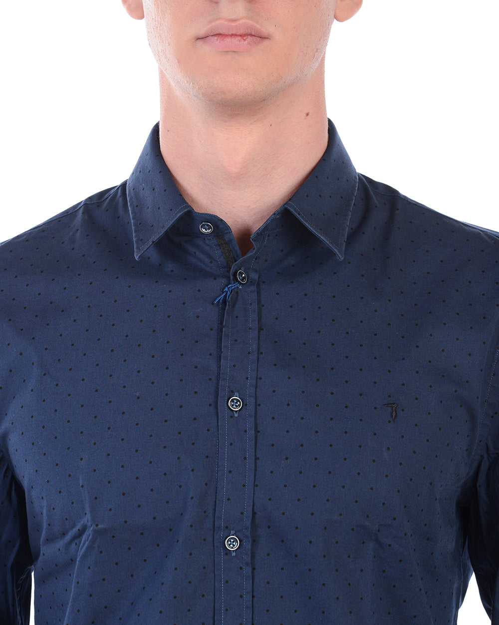 Camicia Trussardi Jeans Slim Fit Blu - mem39