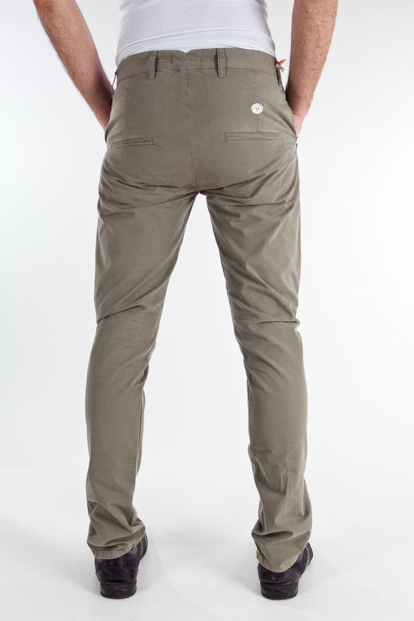 Pantaloni Daniele Alessandrini Verde Scuro 38 con Cavallo Lungo - mem39