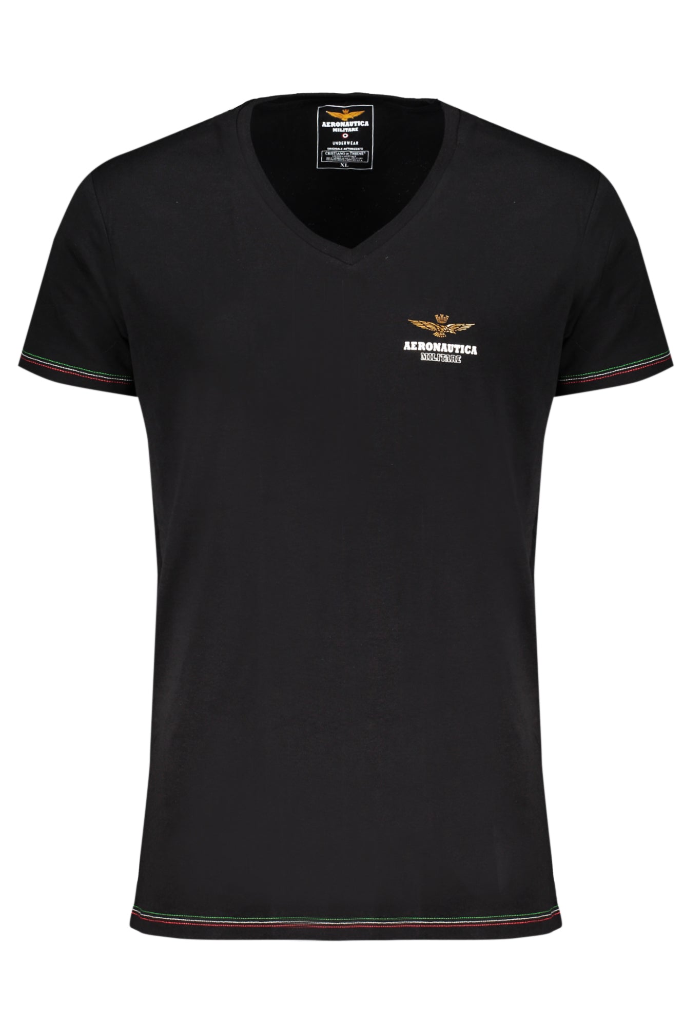 Aeronautica Militare T-Shirt Esternabile Uomo Nero"" - mem39