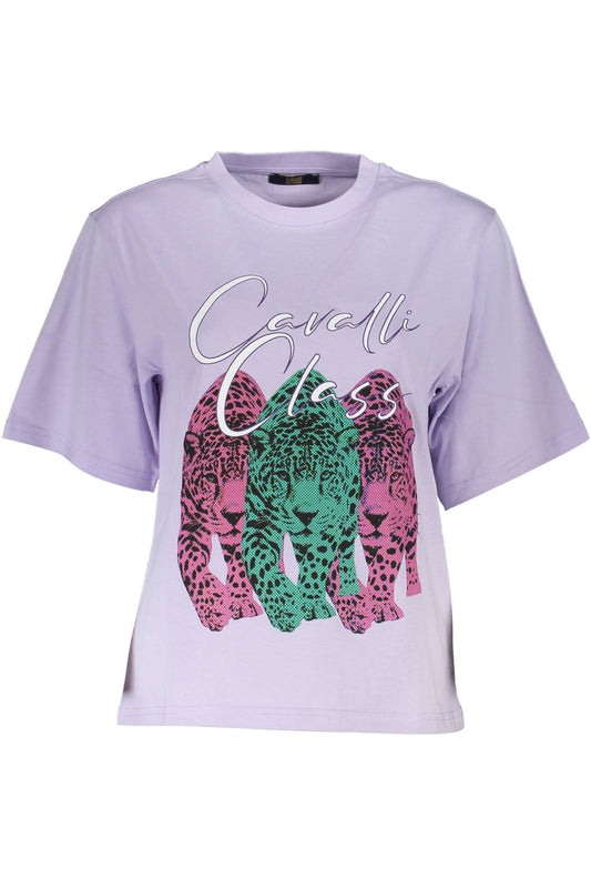 Cavalli Class T-Shirt Maniche Corte Donna Viola - mem39