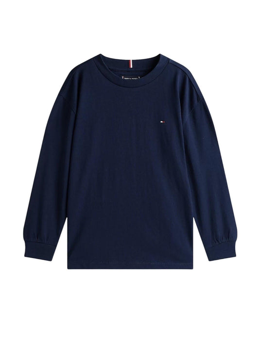 Tommy Hilfiger T-shirt manica lunga in jersey blu