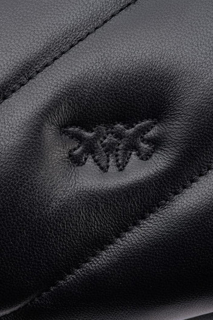Pinko borsa Love Bag Puff Classic in pelle trapuntata nero argento