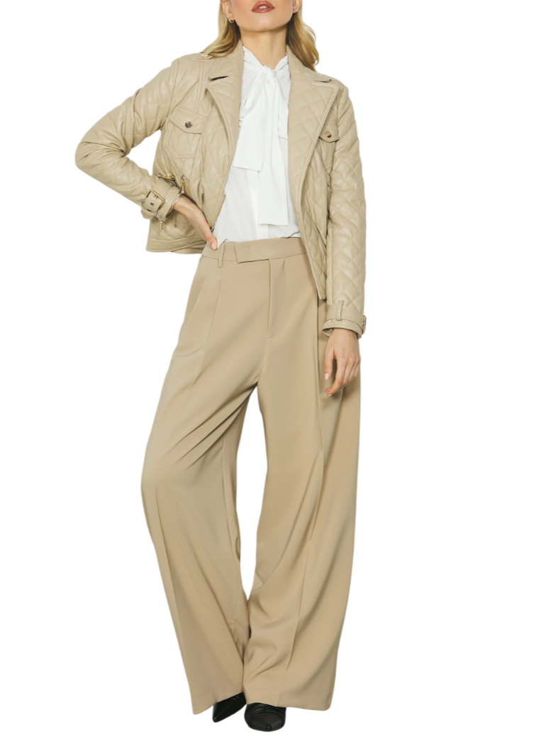 Relish pantaloni palazzo Arabia con pinces beige