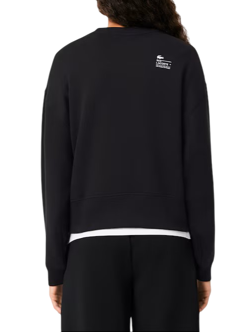 Lacoste felpa oversize donna nero