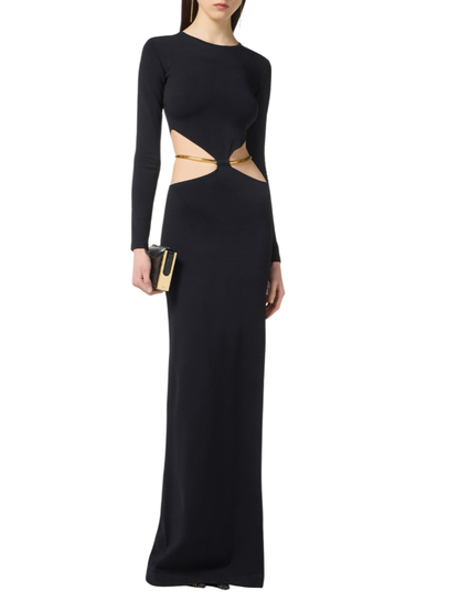Elisabetta Franchi abito Red Carpet con cut out nero