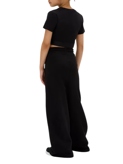 Calvin Klein Jeans T-shirt crop bambina nero