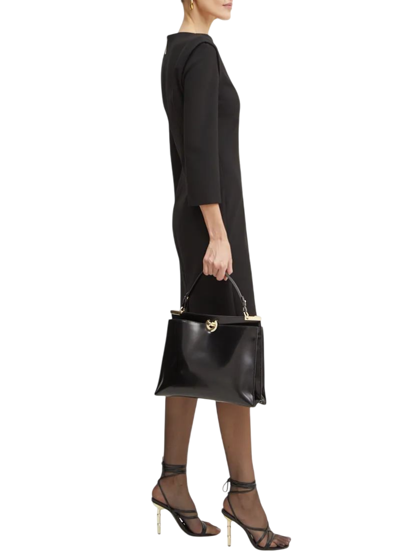 Simona Corsellini abito midi con cut out nero