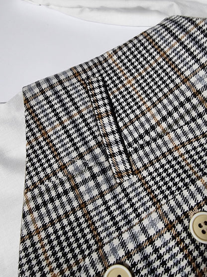 Pascal completo elegante camicia pantaloni gilet beige