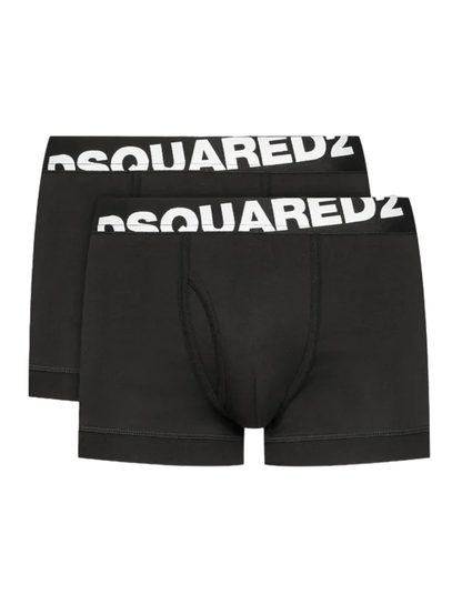 Dsquared2 set 2 boxer con logo nero